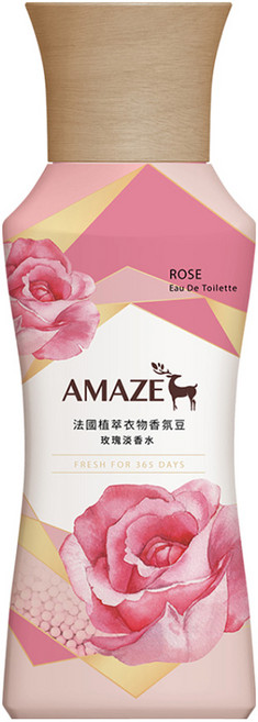AMAZE 森林擴香 法國植萃衣物香氛豆 玫瑰淡香水, 1瓶, 450ml