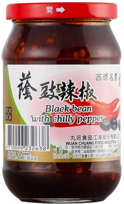 丸莊醬油 蔭豉辣椒, 380g, 1罐