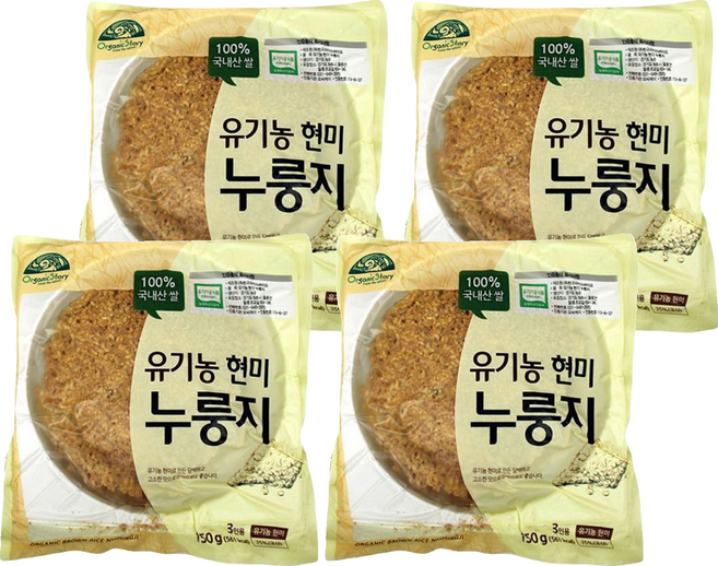 Organic Story herb 糙米鍋巴餅, 150g, 4包