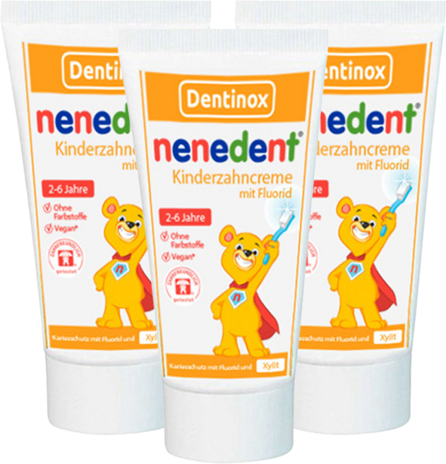 Dentinox Nenedent 低氟牙膏 草莓味, 50ml, 3個