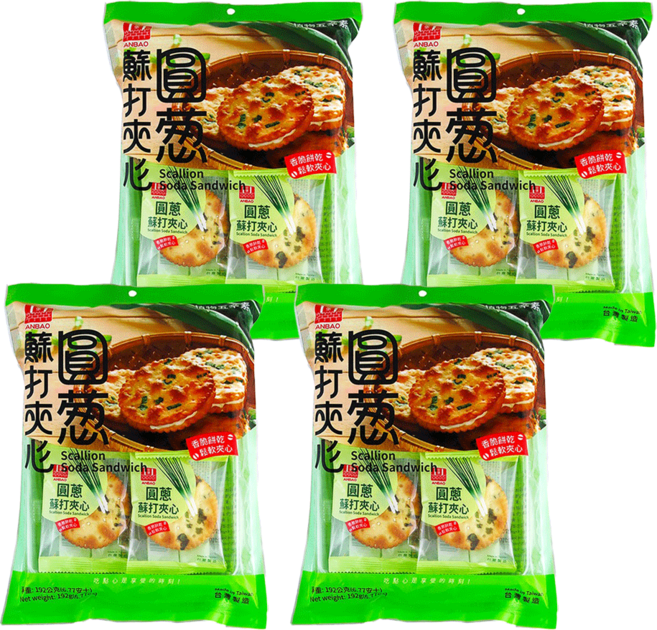 安堡 圓蔥蘇打夾心, 192g, 4袋