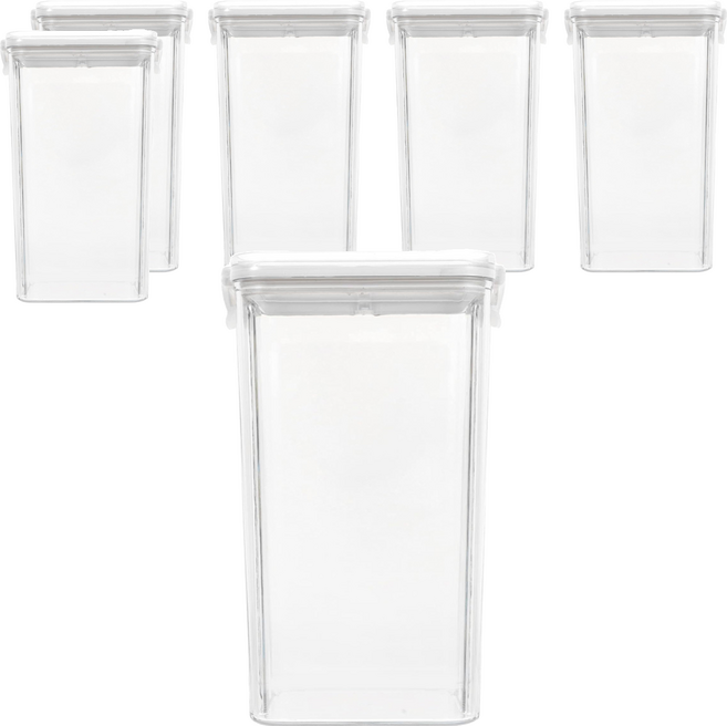 密封保鮮盒 300g 1300ml, 6組, 容器 + 蓋子