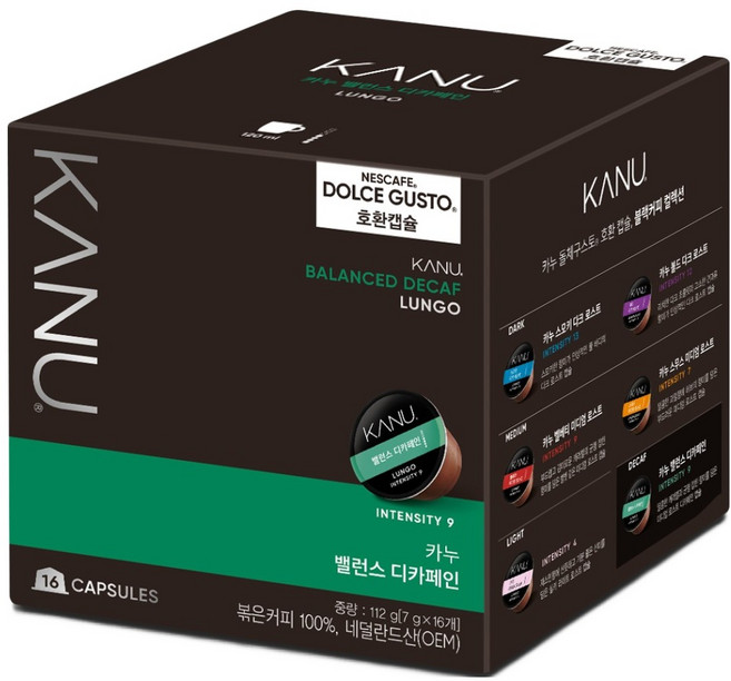 KANU Balance 無咖啡因 Dolce Gusto 相容膠囊咖啡, 7g, 16入, 1個