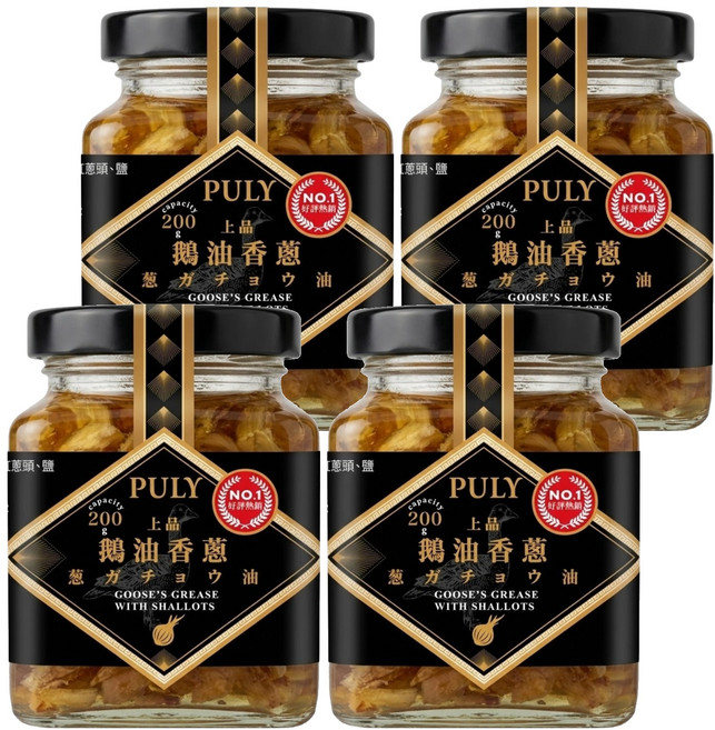 PULY 卜立 鵝油香蔥, 200g, 4罐