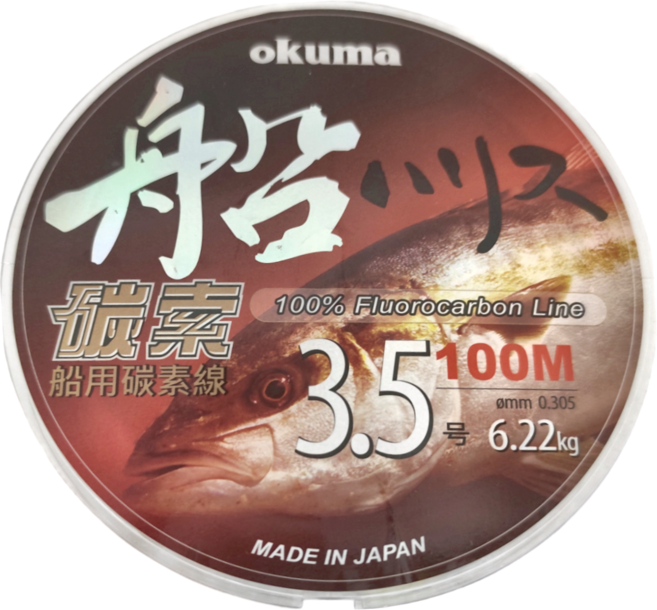 okuma 寶熊釣具 碳索 碳纖線 3.5號, 透明, 1個