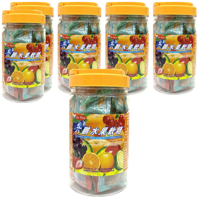 LIU PERNG 六鵬 水果軟糖, 100g, 6罐