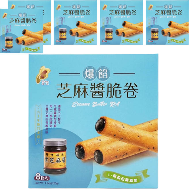新竹福源 爆餡芝麻醬脆卷, 120g, 6盒
