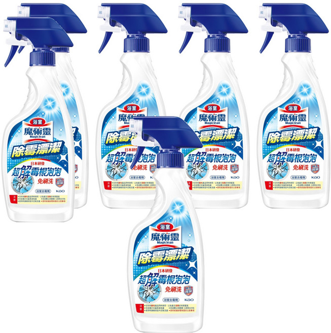 Kao 花王 Magiclean 魔術靈 台灣公司貨 浴室除霉漂潔 噴槍式, 500ml, 6瓶