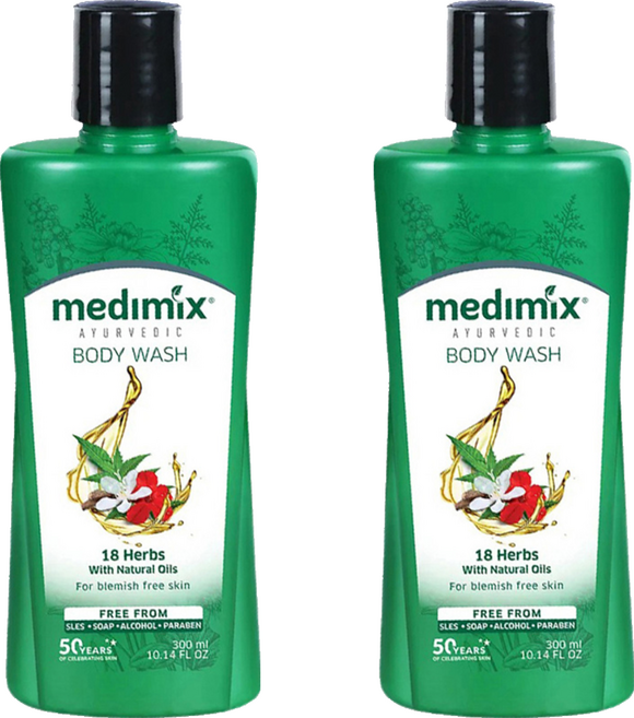 medimix 阿育吠陀秘方沐浴液態皂 草本, 300ml, 2瓶