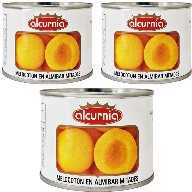 alcurnia 西班牙水蜜桃罐頭, 200g, 3罐