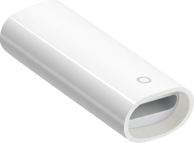 UniSync Apple Pencil to lightning 母對母延長轉接頭, 白色, 1個, 2cm