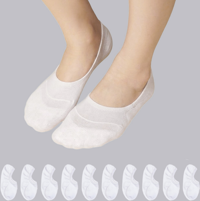 Sockpiens 女款絕不脫落腳尖加強隱形襪 10雙