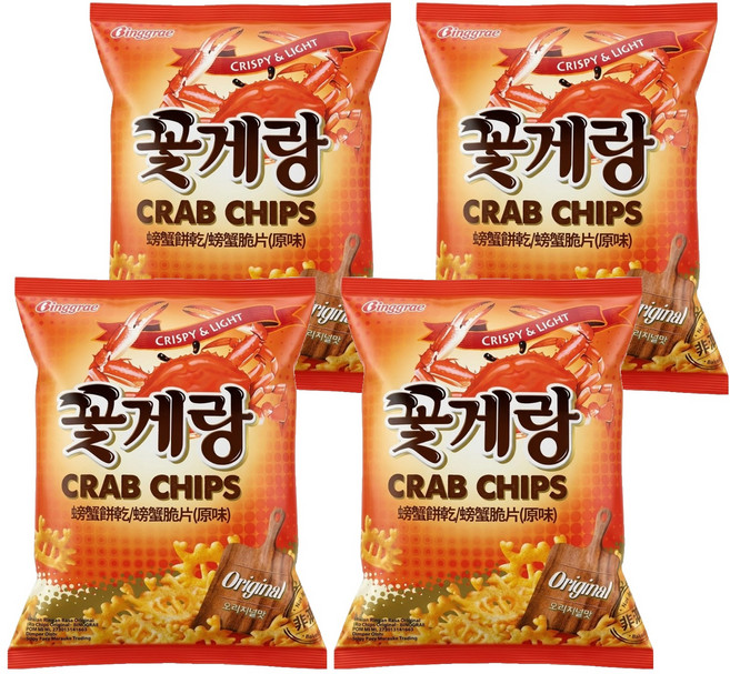 Binggrae 螃蟹餅乾 原味, 70g, 4包