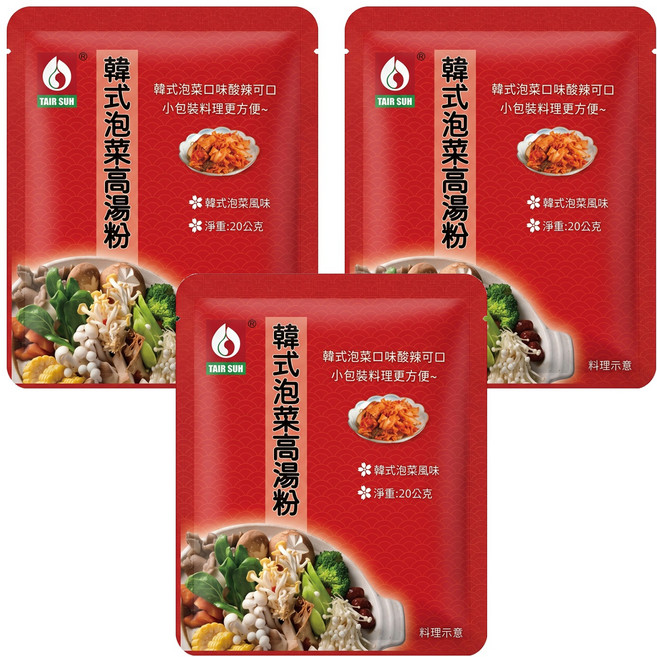台塑餐飲 韓式泡菜高湯粉, 20g, 3包