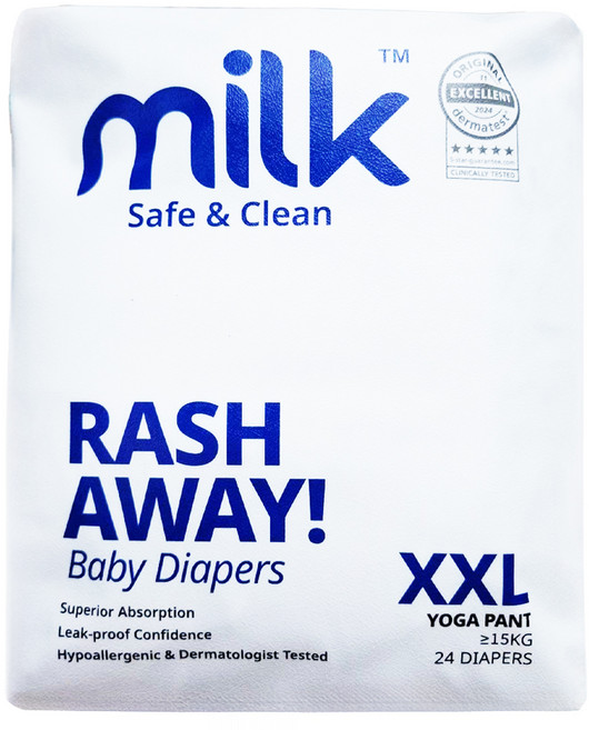 milk 鎖水芯牛奶尿布 褲型 15kg以上, 24片, 超大碼 (2XL)