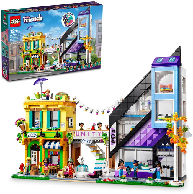 LEGO 41732 好朋友系列 市區花店與設計商店 Downtown Flower and Design Stores 12歲以上, 多色, 1盒