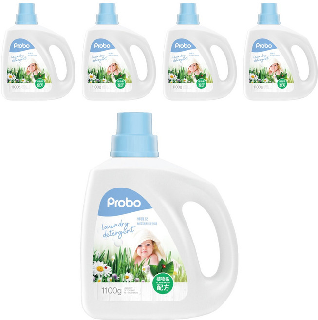 Probo 博寶兒 植萃溫和洗衣精, 1.1kg, 5瓶