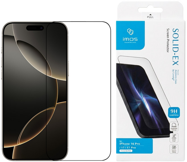 imos 智慧型手機 玻璃 螢幕保護貼 iPhone 16 Pro/17/17 Pro 2.5D 高透 1個