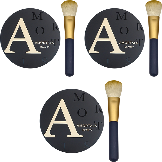 AMORTALS 爾木萄 高清絲霧散粉 送散粉刷 8.5g, 103 輕柔霧, 3個