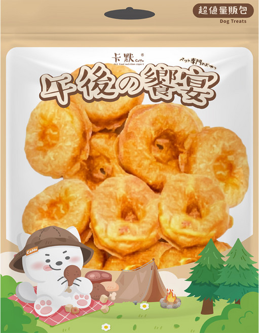 CaMo 卡默 裏肉量販包 10個, 雞肉泥甜甜圈, 1包, 350g