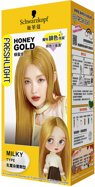 Schwarzkopf 施華蔻 FRESHLIGHT 染髮霜, 蜂蜜金, 1盒