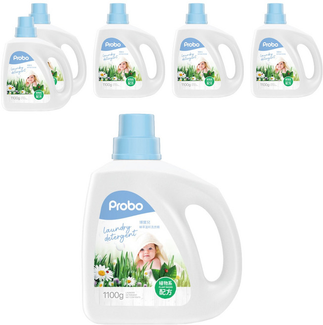 Probo 博寶兒 植萃溫和洗衣精, 1.1kg, 6瓶