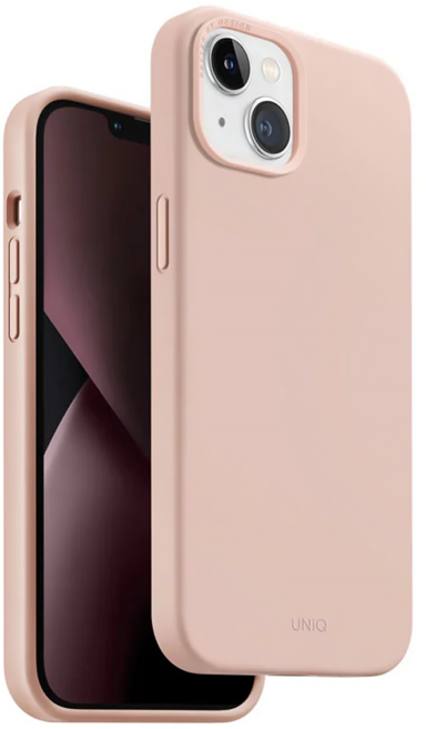 UNIQ LinoHue 手機 液態矽膠 手機殼 iPhone 14 Plus 鏡頭防摔 支援 MagClick 粉色 雙色