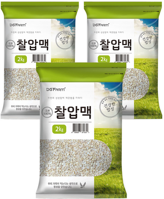 DGFARM 韓國產糯麥, 2kg, 3個