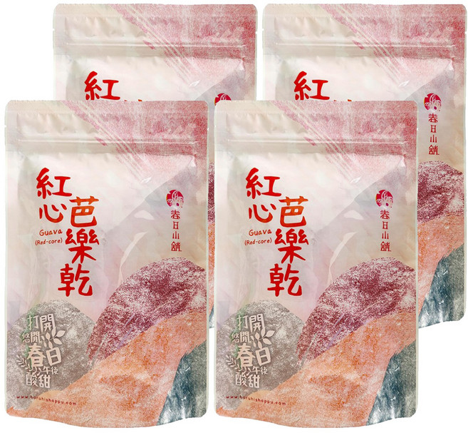 HARUHI SHOPPU 春日小舖 紅心芭樂乾, 150g, 4包