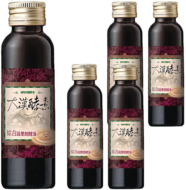 大漢酵素 綜合蔬果醱酵液, 60ml, 5瓶