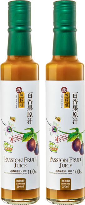 陳稼莊 百香果原汁 無加糖, 250ml, 2瓶