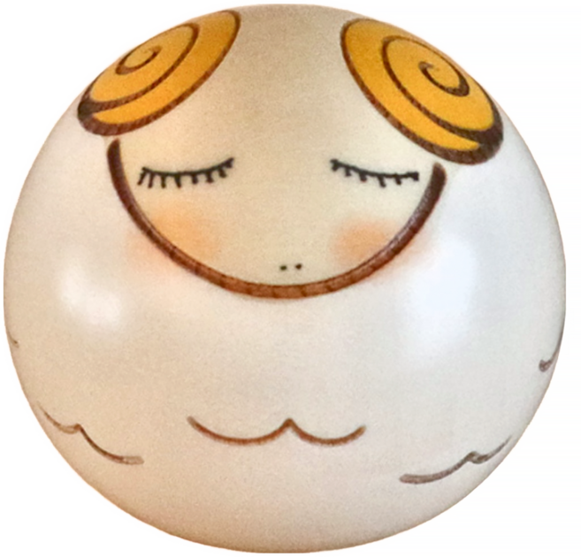 USABURO KOKESHI 卯三郎木芥子 十二生肖 木製擺飾, 羊, 1個