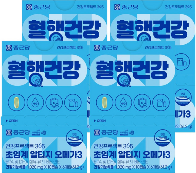 Chong Kun Dang 鍾根堂 Pharm 健康計畫365 超臨界rTG Omega-3 10.2g, 24個, 10錠