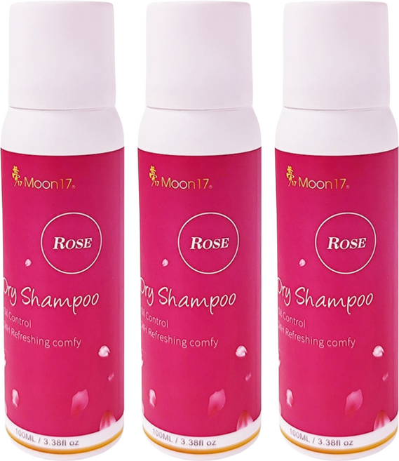 Moon17 夢17 乾洗髮噴霧 忘憂玫瑰, 100ml, 3瓶