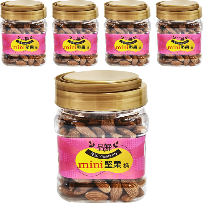 品鮮生活 mini堅果桶 原味杏仁果, 300g, 5桶