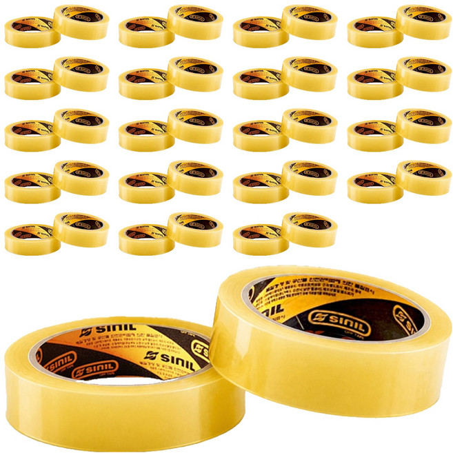 Sinil Tape 水車文具膠帶 24mm x 25m, 透明, 40個
