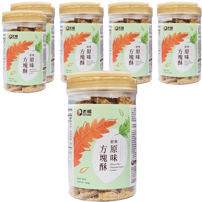 老楊 經典原味方塊酥, 300g, 6罐