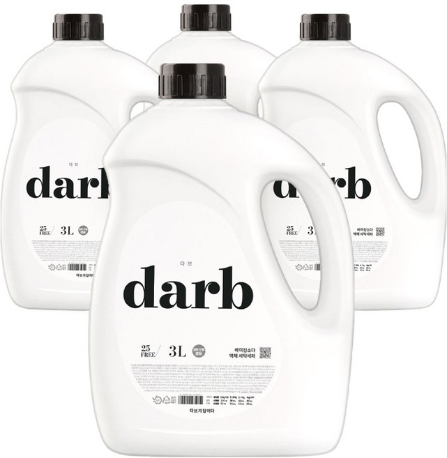 DAVV 小蘇打液體洗衣精 正裝, 3L, 4個