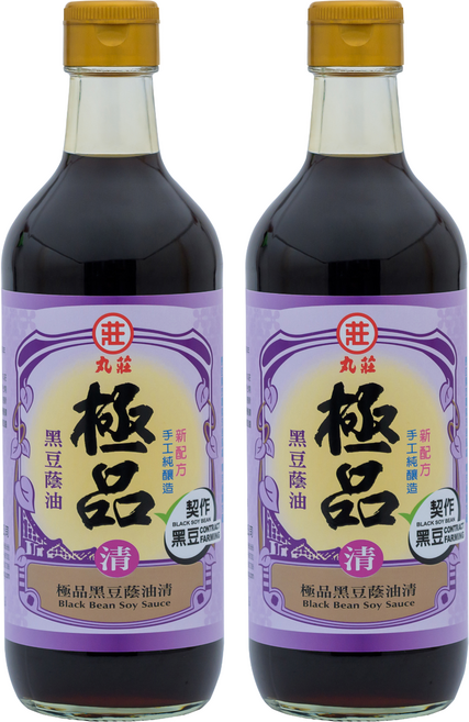 丸莊醬油 極品黑豆蔭油清, 450ml, 2瓶