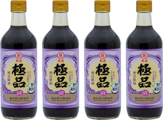 丸莊醬油 極品黑豆蔭油清, 450ml, 4瓶