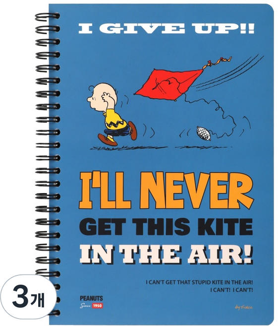 PEANUTS by SCHULZ 學習計畫本, 3個, 查理