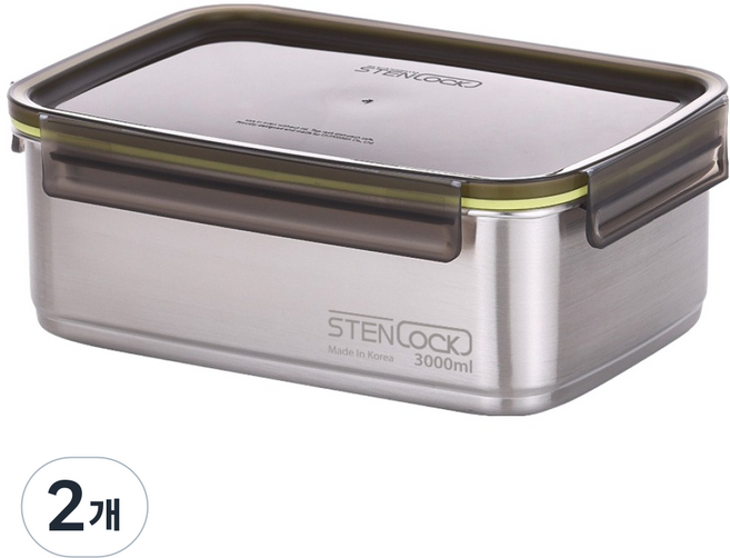 STENLOCK 史丹利 SURE 不鏽鋼密封容器 10號, 2個, 3L