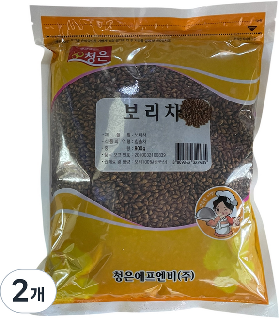 Cheongeun F&B 麥茶, 800g, 2個, 1入