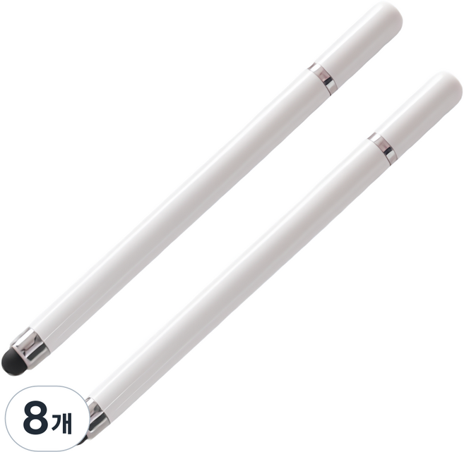 MyGonggam 智慧型手機 平板電腦 超細電容式雙頭觸控筆, 白色, 8個