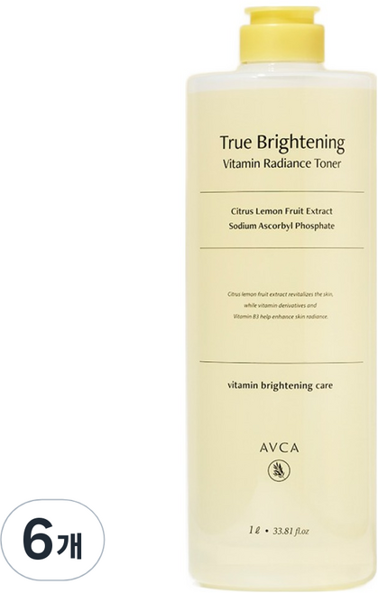 AVCA True Brightening維他命光采化妝水, 6個, 1L