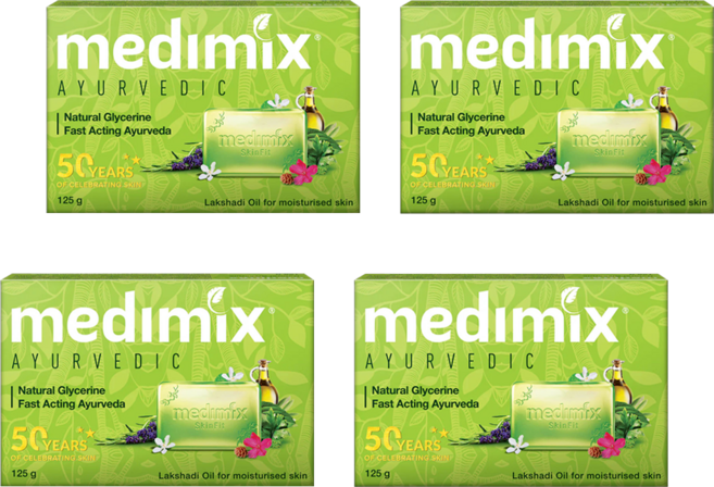 medimix 綠寶石皇室藥草浴美肌皂 寶貝, 125g, 4個