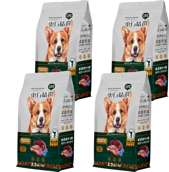 Oriental Fine Selection 東方精選 成犬/老犬機能性狗食, 關節照護, 1.5kg, 4袋