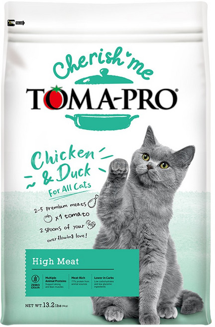 TOMA-PRO 優格 親親 全齡貓三種肉配方乾飼料, 雞肉 + 火雞肉 + 鴨肉, 6kg, 1袋