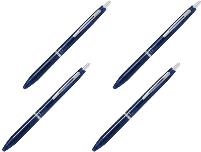 PILOT 百樂 300型 輕油筆 BAC30EFCL 0.5mm, 透明藍, 4支