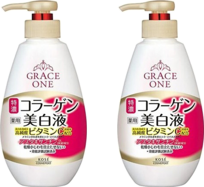 KOSE 高絲 GRACE ONE 極上活妍 台灣公司貨 緊緻淨斑美容液, 230ml, 2瓶